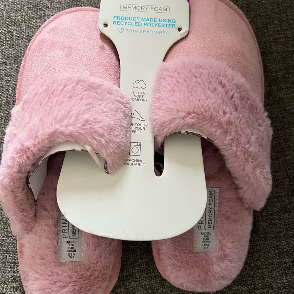 Pink Fuzzy Slippers